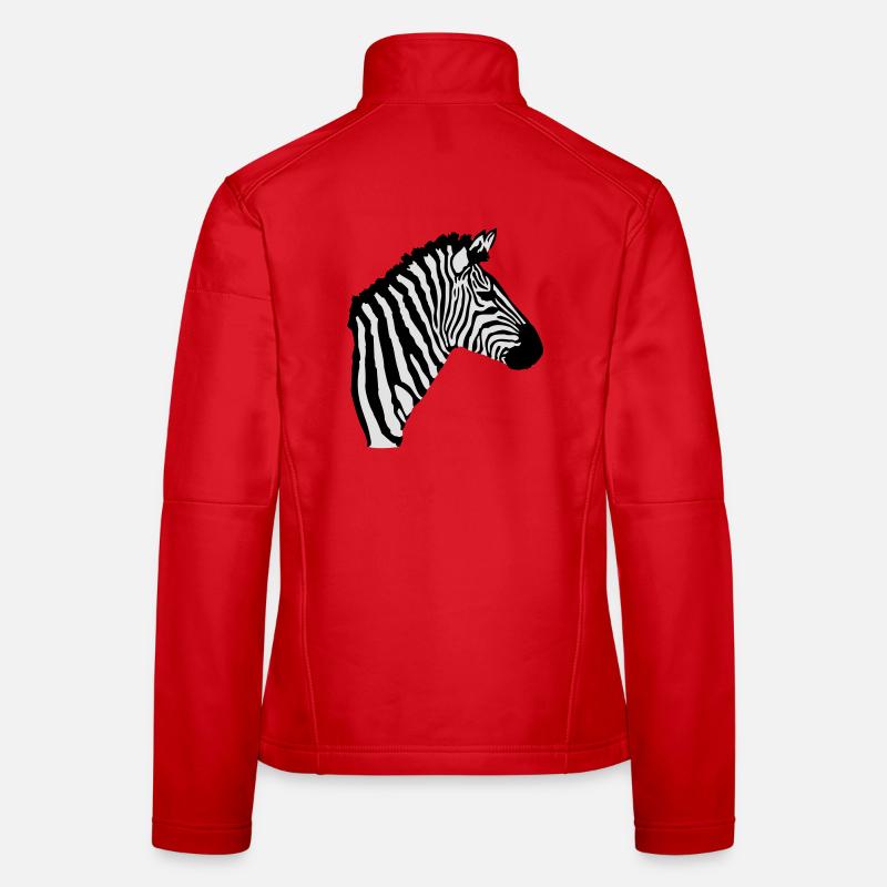 A zebra's head - Women's Softshell Jacket - red