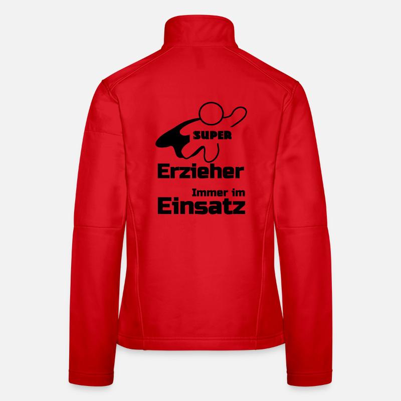 Super Erzieher Geschenk - Frauen Softshelljacke - Rot