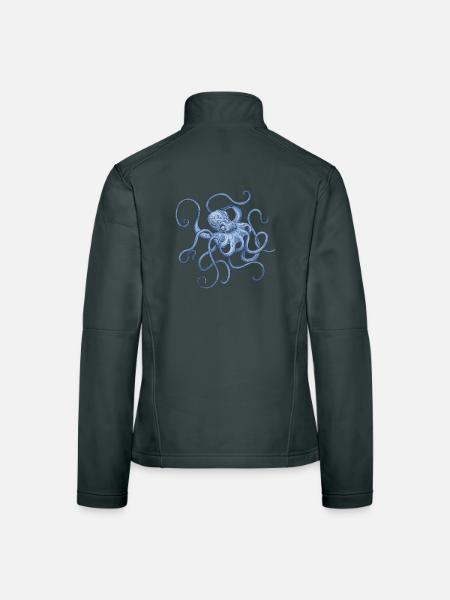Octopus - Women's Softshell Jacket - red - Back