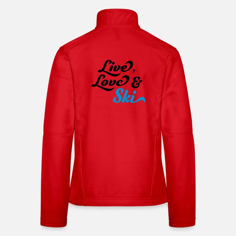 Ski - Frauen Softshelljacke - Rot