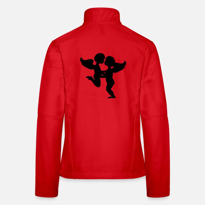Zwei Engel küssen sich Frauen Softshelljacke