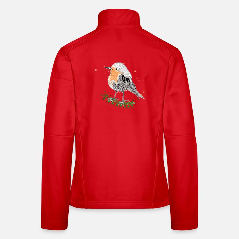 Rotkehlchen - Frauen Softshelljacke - Rot