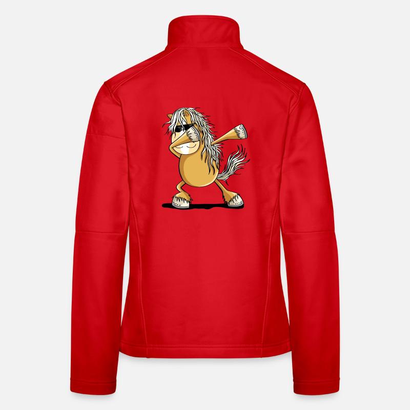 Cool Dab Dance Horse Dabbing Pony Comic Veste en tissu softshell Femme