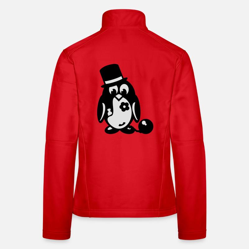 baccalauréat pingouin Veste en tissu softshell Femme