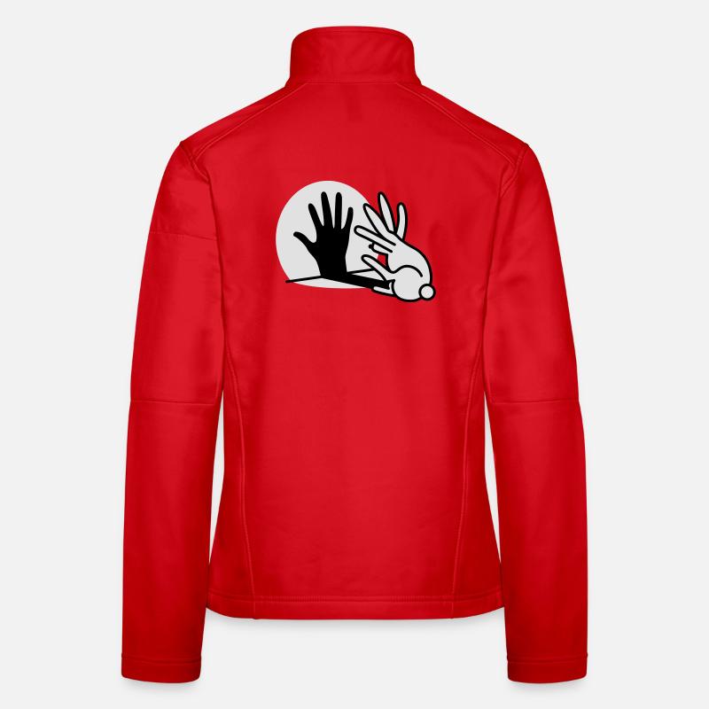 Hand shadow play rabbit shadow theater Women's Softshell Jacket