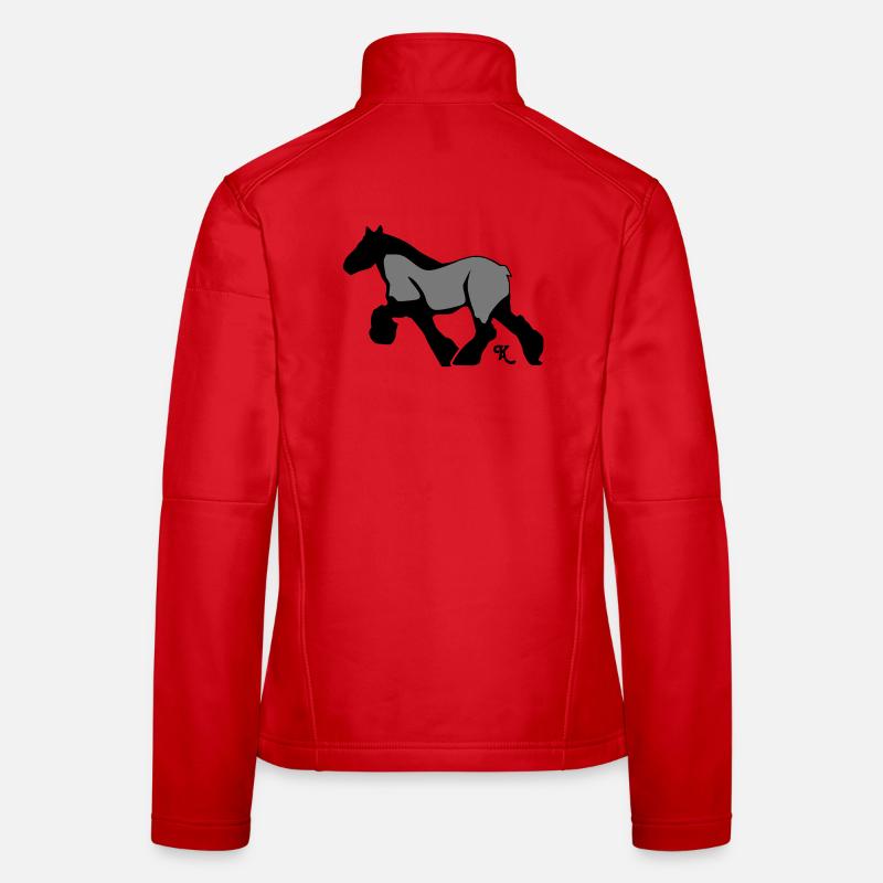 thorgrau - Frauen Softshelljacke - Rot