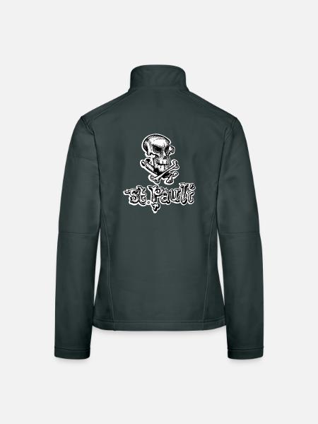 St Pauli Skull Graffiti - Frauen Softshelljacke - Rot - Hinten