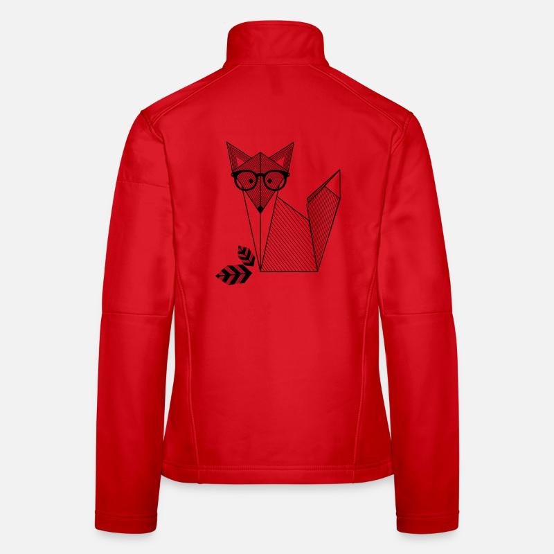Fuchs mit Brille Frauen Softshelljacke