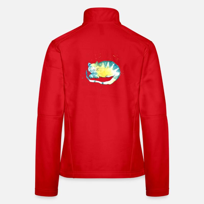 Sleeping cat. I have to think. Women's Softshell Jacket
