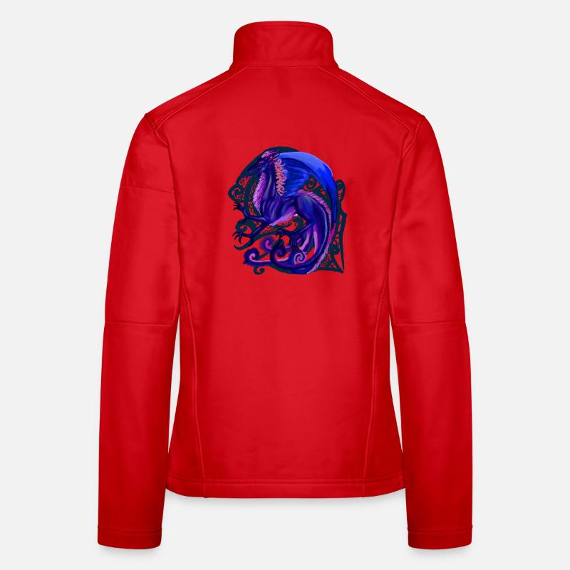 dragon bleu Veste en tissu softshell Femme