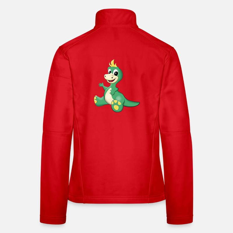 sitzender süßer Dino Frauen Softshelljacke