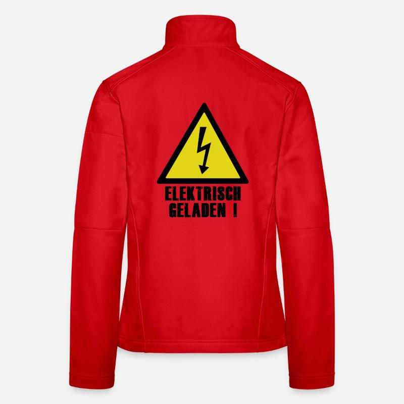Electrically charged warning symbol Women's Softshell Jacket