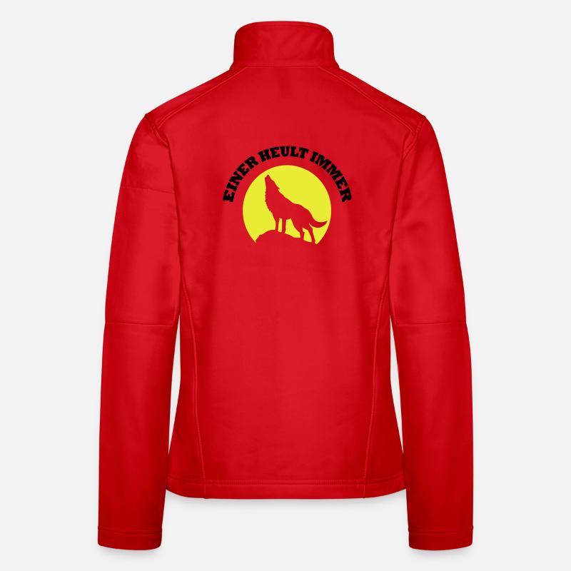 moon wolf_einer_heult_immer Women's Softshell Jacket