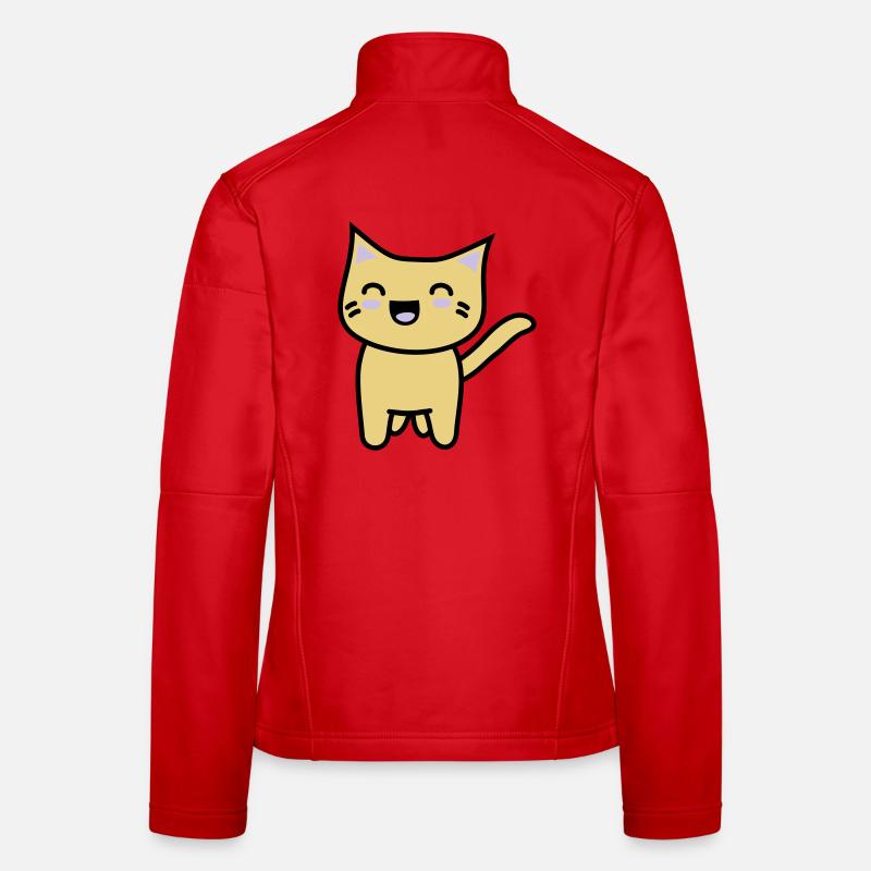 Kawaii Kitteh freut sich Frauen Softshelljacke