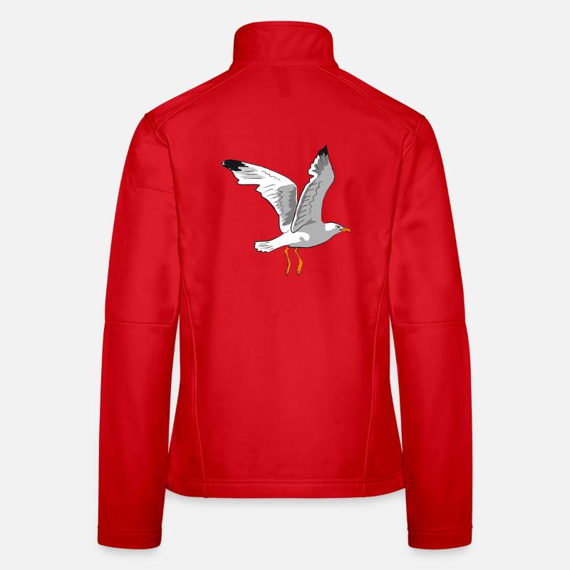 Stilvolle Möwe im Flug Frauen Softshelljacke