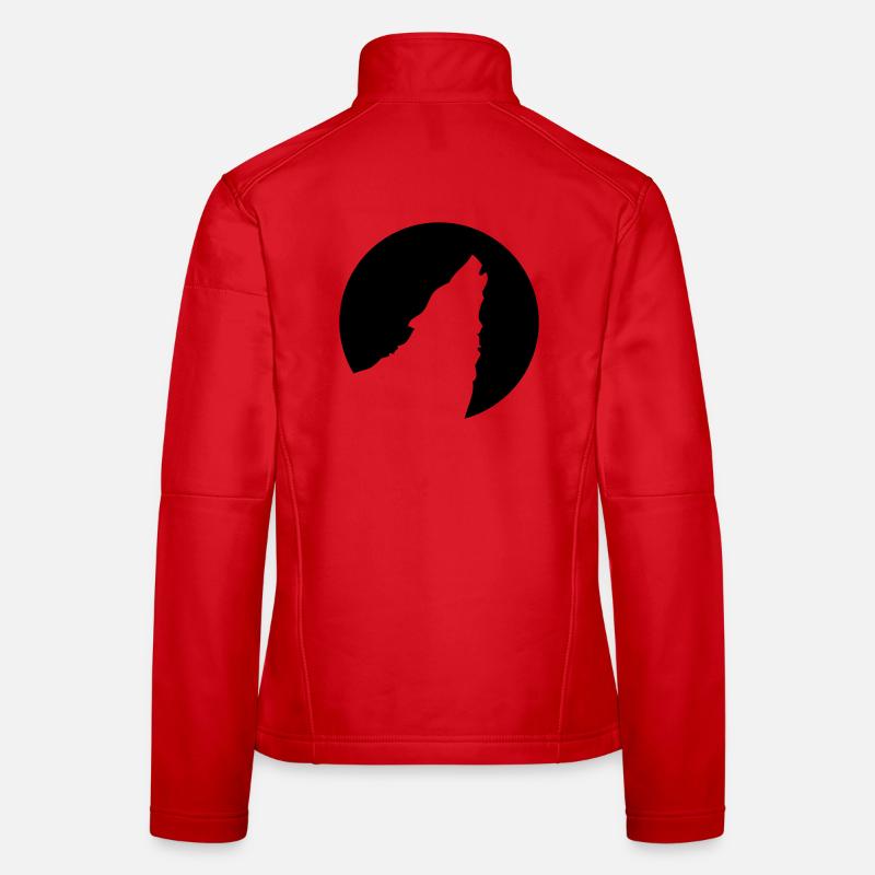 heulender Wolf Frauen Softshelljacke