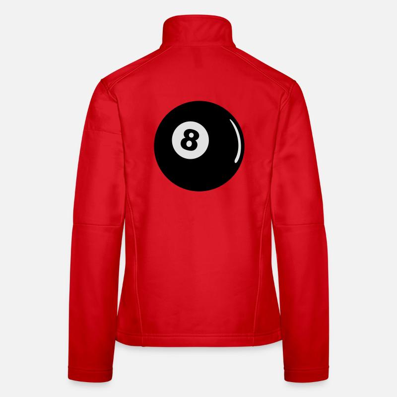 Billard Kugel schwarze 8 Ball Geschenk Pool Frauen Softshelljacke