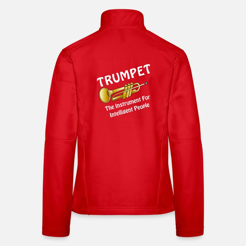 Texte blanc trompette intelligente Veste en tissu softshell Femme