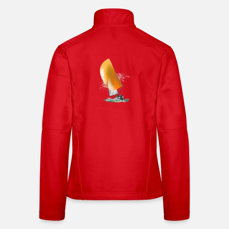 Segelboot - Frauen Softshelljacke - Rot