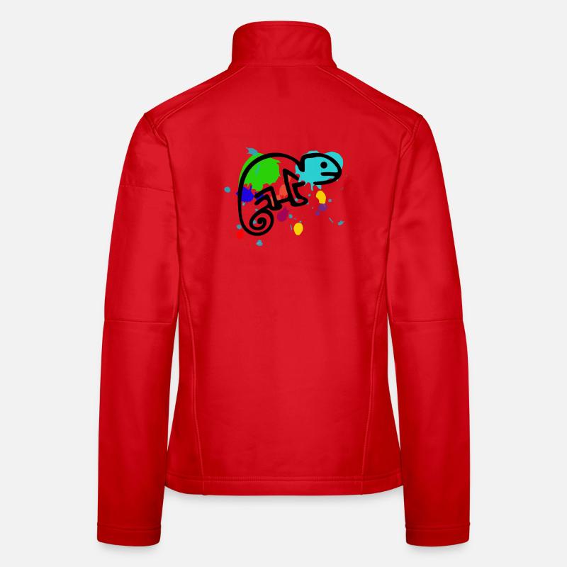 Colorful Chameleon - Women's Softshell Jacket - red