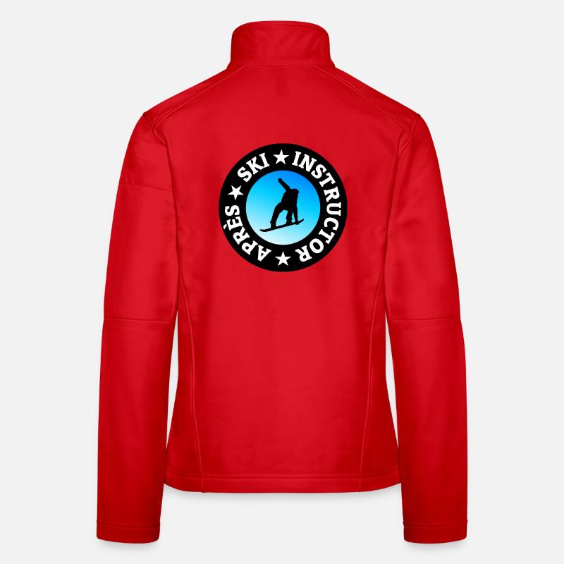 Après-Ski Instructor Quality Seal (Snowboarder) - Women's Softshell Jacket - red