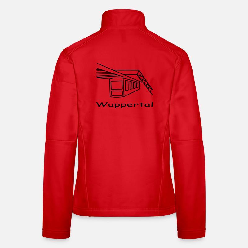 schwebebahn wuppertal - Frauen Softshelljacke - Rot