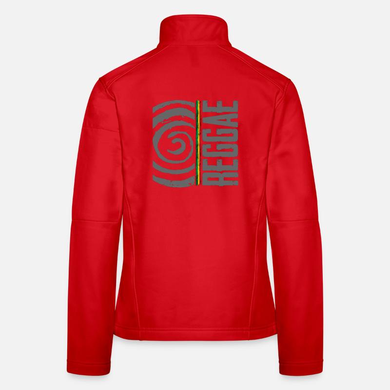 Rastafarbe mit Spirale Design - Frauen Softshelljacke - Rot