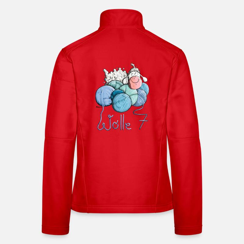 Schaf auf Wolle 7 - Frauen Softshelljacke - Rot