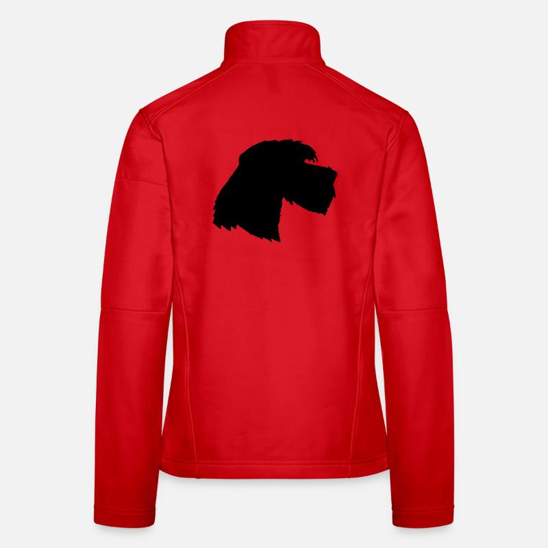 Chien Géant Schnauzer 3, Schnauzer schön Veste en tissu softshell Femme