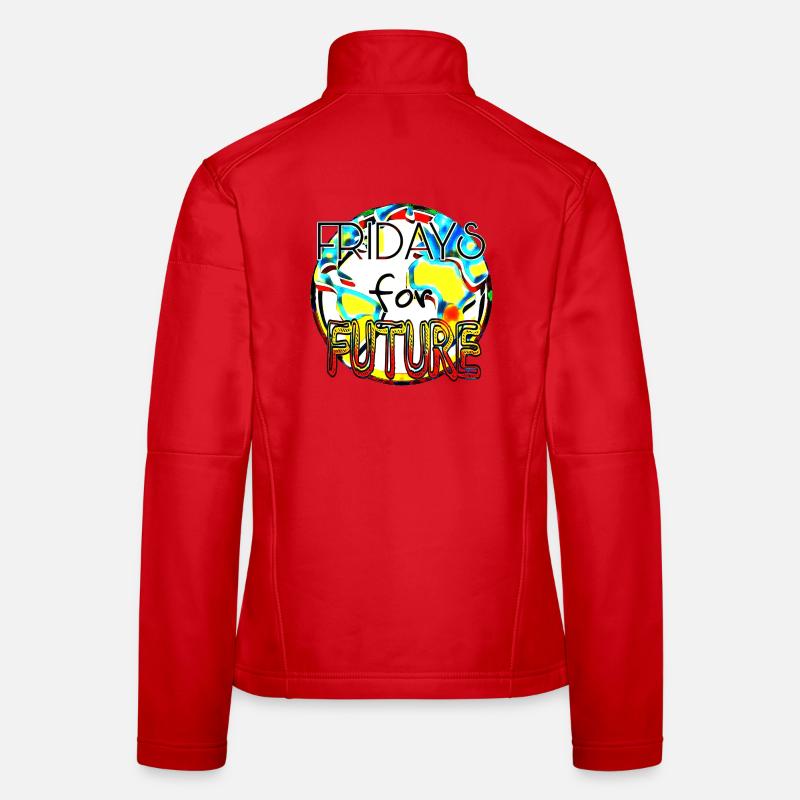 Klimaschutz Statement Farbenkunst Frauen Softshelljacke