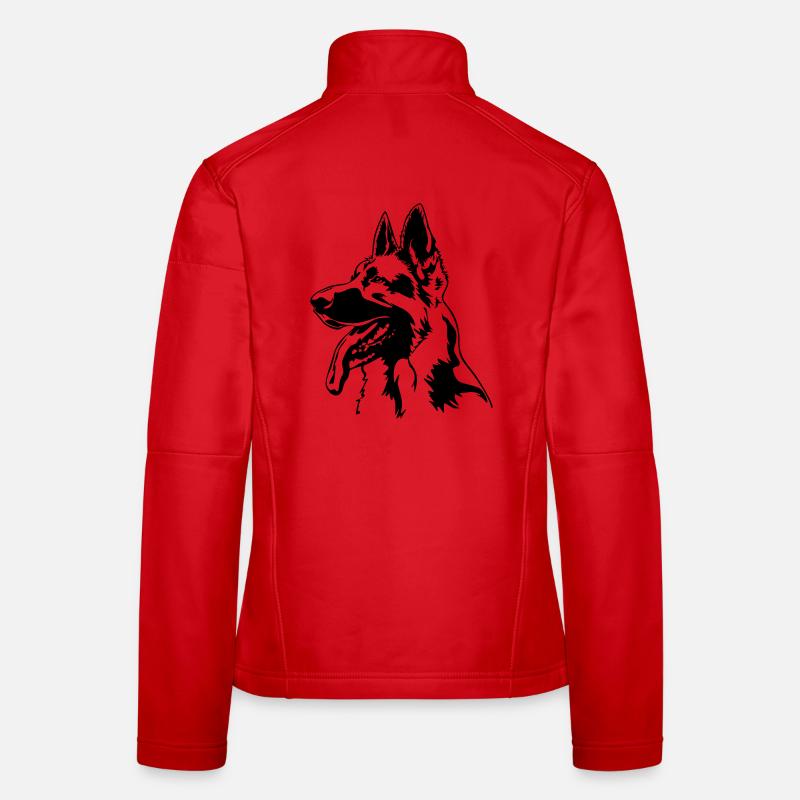 Deutscher Schäferhund Kopf Frauen Softshelljacke