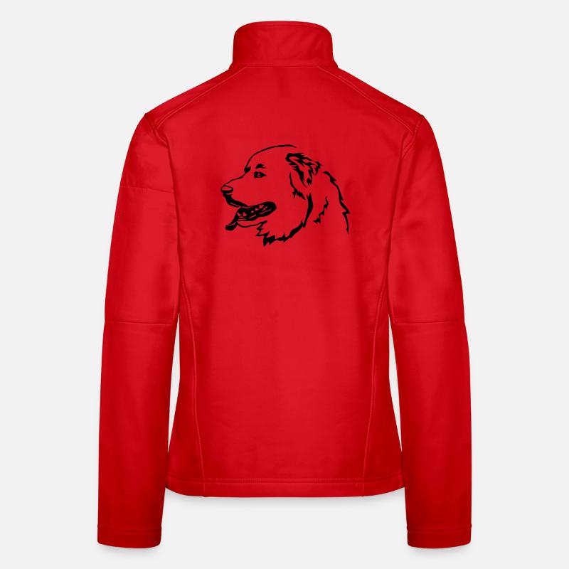 Pyrenäenberghund Kopf - Frauen Softshelljacke - Rot