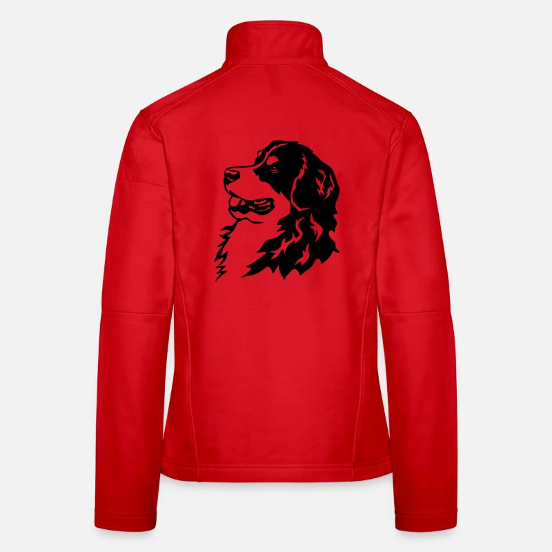 Berner Sennenhund Kopf - Frauen Softshelljacke - Rot