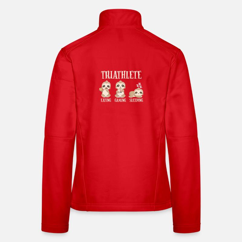 Gaming Sloth Eating Gaming Sleeping Women's Softshell Jacket