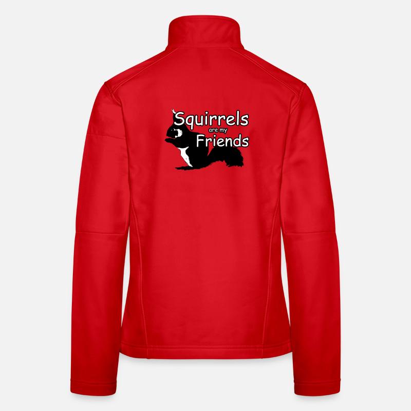 Eichhörnchen Freunde Tiere Spruch - Frauen Softshelljacke - Rot