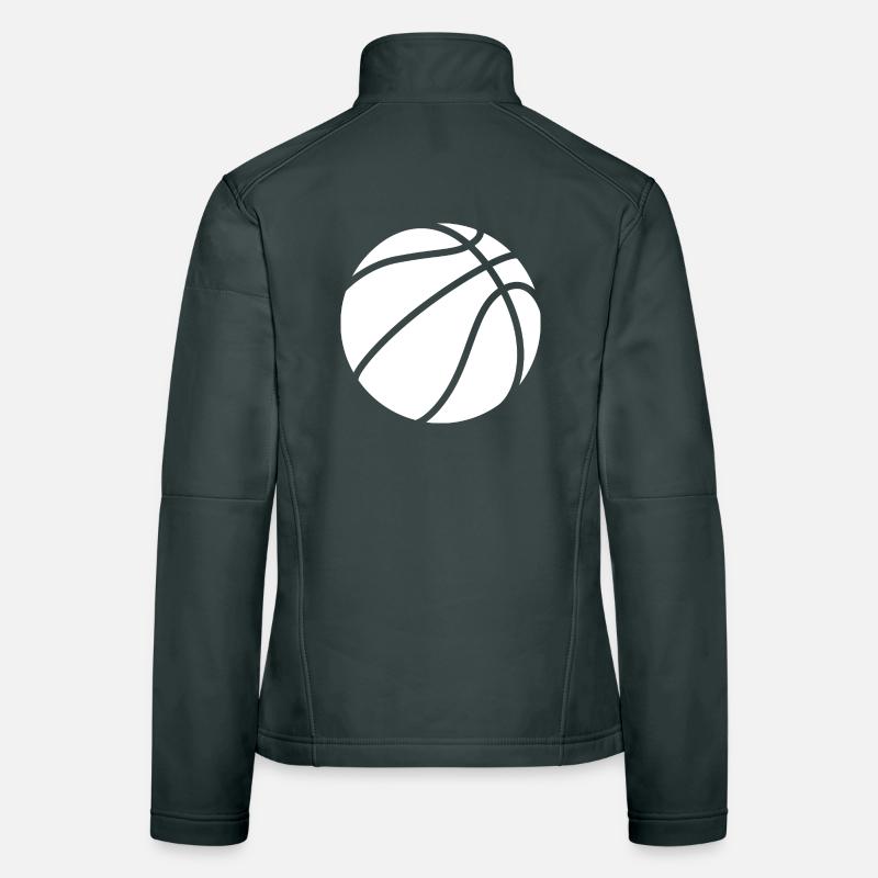 Logo de basket-ball blanc Veste en tissu softshell Femme