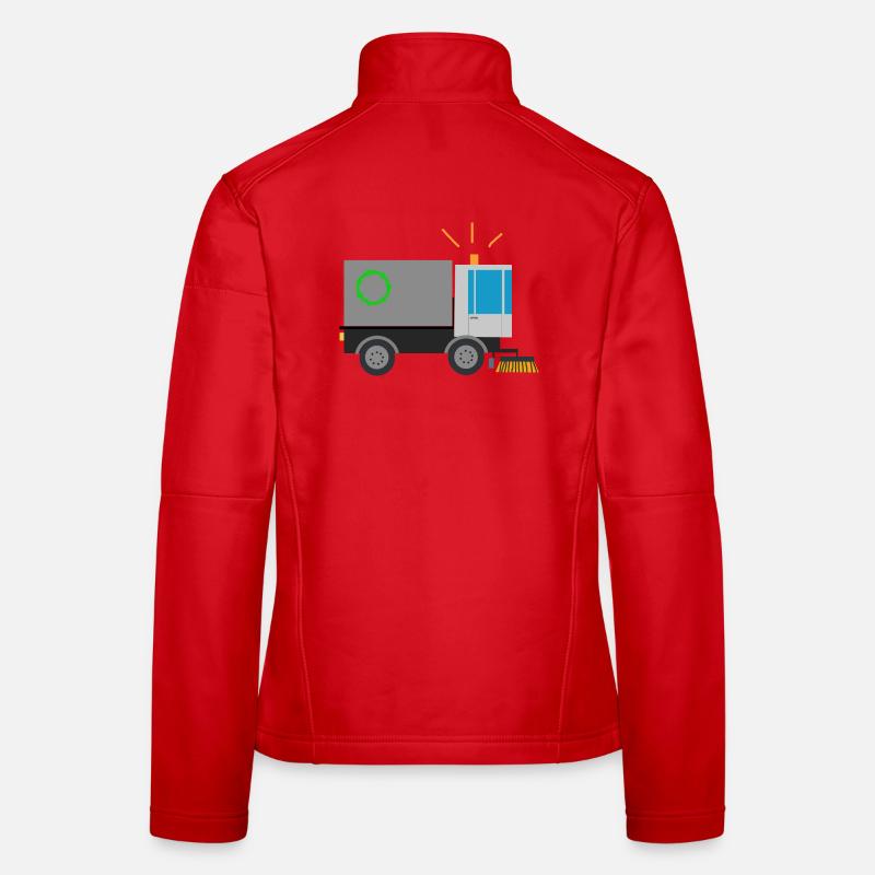 Kehrmaschine Straßenfeger Kinder Berufe Säuberung - Frauen Softshelljacke - Rot