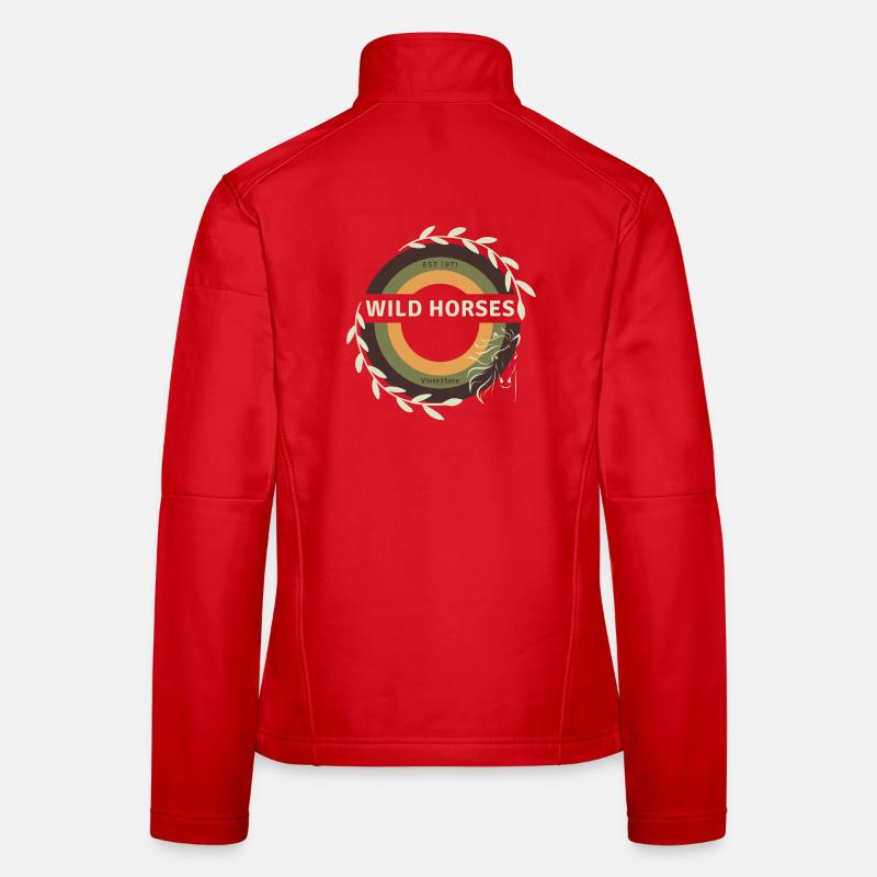 Wilde Pferde Frauen Softshelljacke