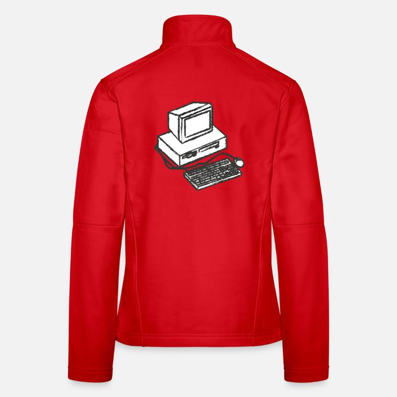 T shirt pc computer vintage computer gift idea Women's Softshell Jacket