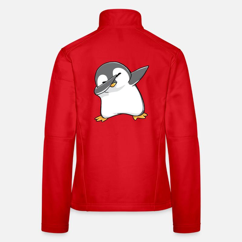 Pinguin Dabbing Frauen Softshelljacke