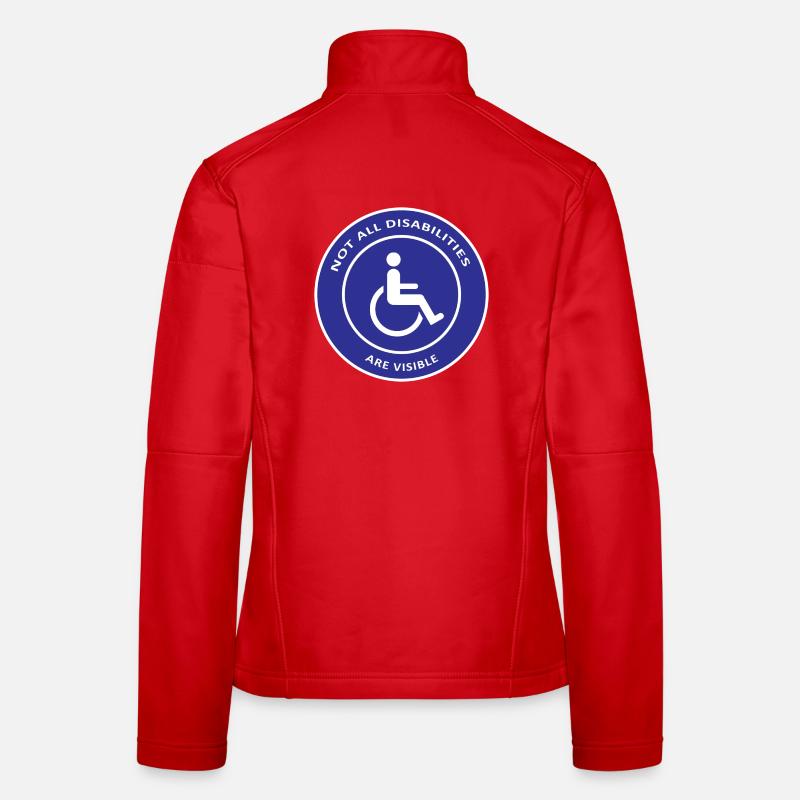 Not All Disabilities Are Visible / Disabled Design - Women's Softshell Jacket - red