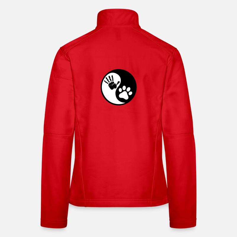 Abdrücke - Frauen Softshelljacke - Rot