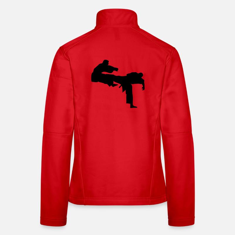 Kick geri kick karate Frauen Softshelljacke