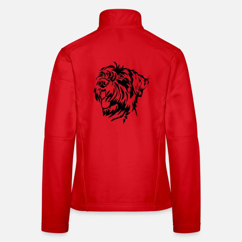 Tête de schnauzer géant Veste en tissu softshell Femme