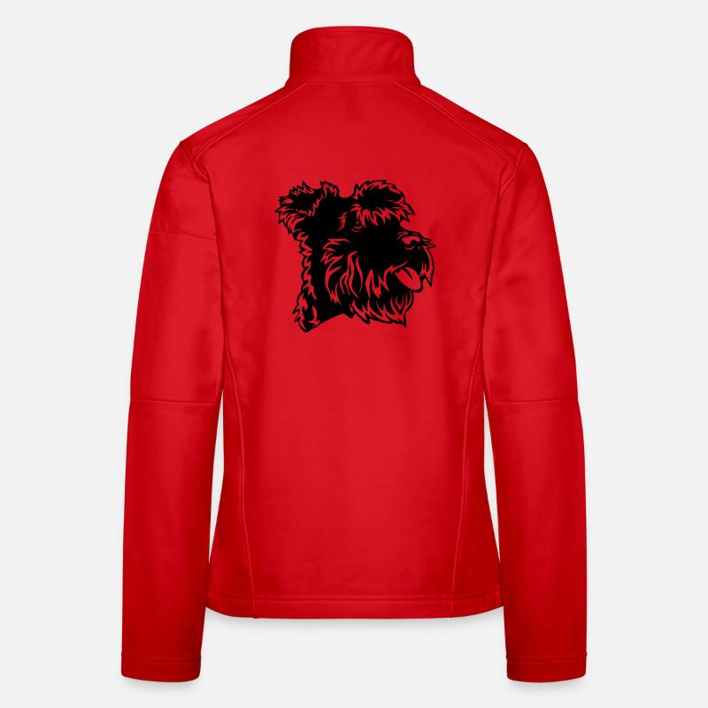 Tête de Schnauzer miniature Veste en tissu softshell Femme
