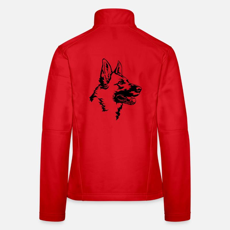 German shepherd head Women's Softshell Jacket