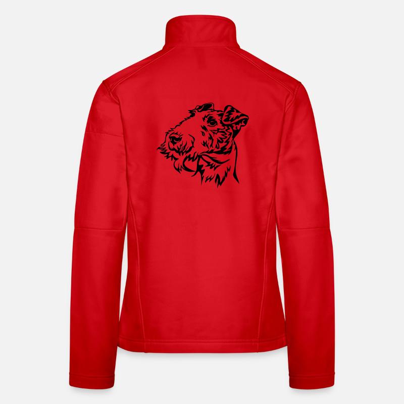 Fox terrier head Women's Softshell Jacket