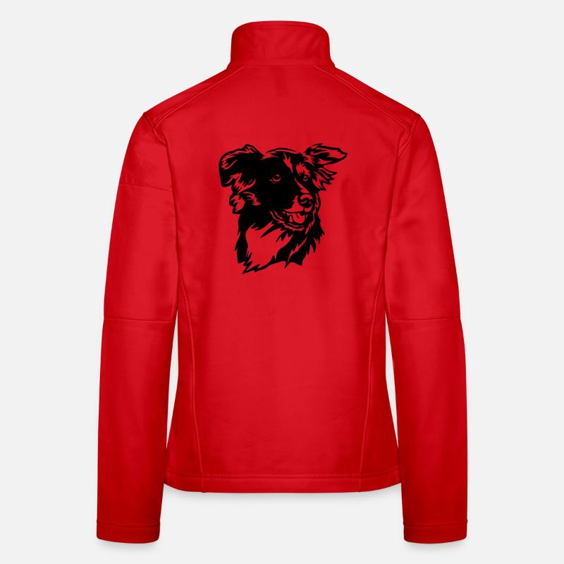 Border Collie Head Women's Softshell Jacket