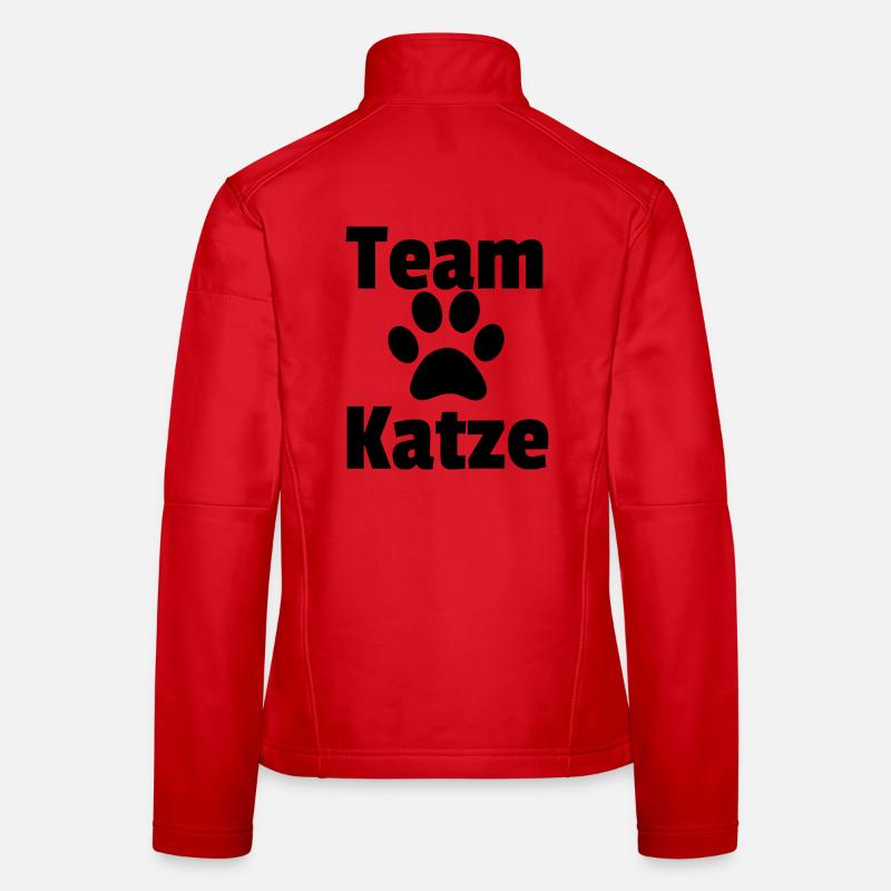 Équipe chat noir raw Veste en tissu softshell Femme