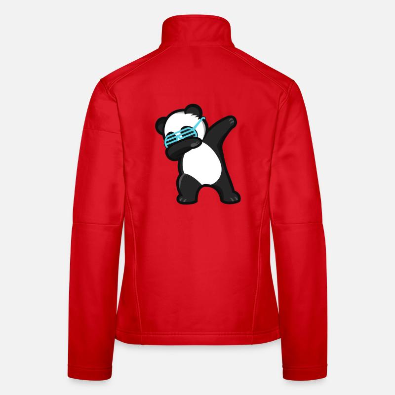 Dabbing Panda Pandabär Veste en tissu softshell Femme